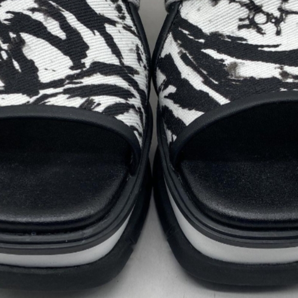 Sorel Black White Joanie III Slingback Wedge Sandals Size 6 NWOT MSRP $129.95 - Picture 6 of 11